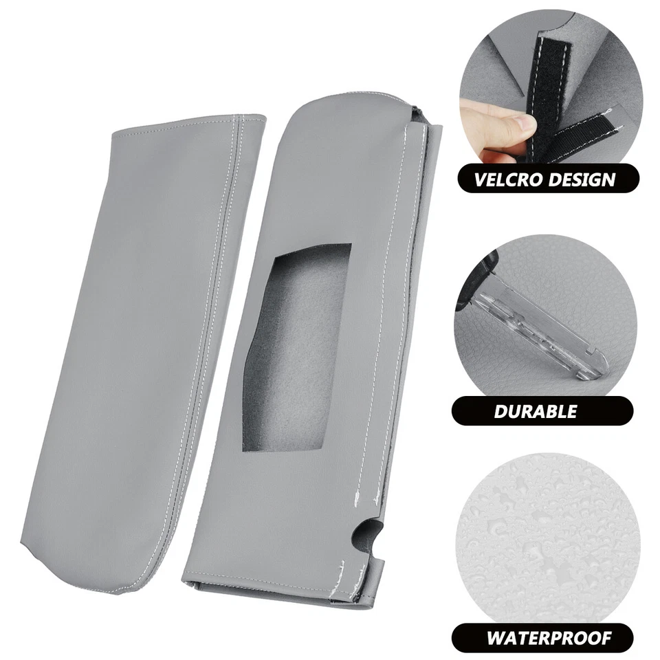 СЕРЫЙ сменный кожаный чехол на солнцезащитный козырек для Chevy Tahoe Suburban Yukon 1995-99 годов выпуска - Изображение 3 из 4