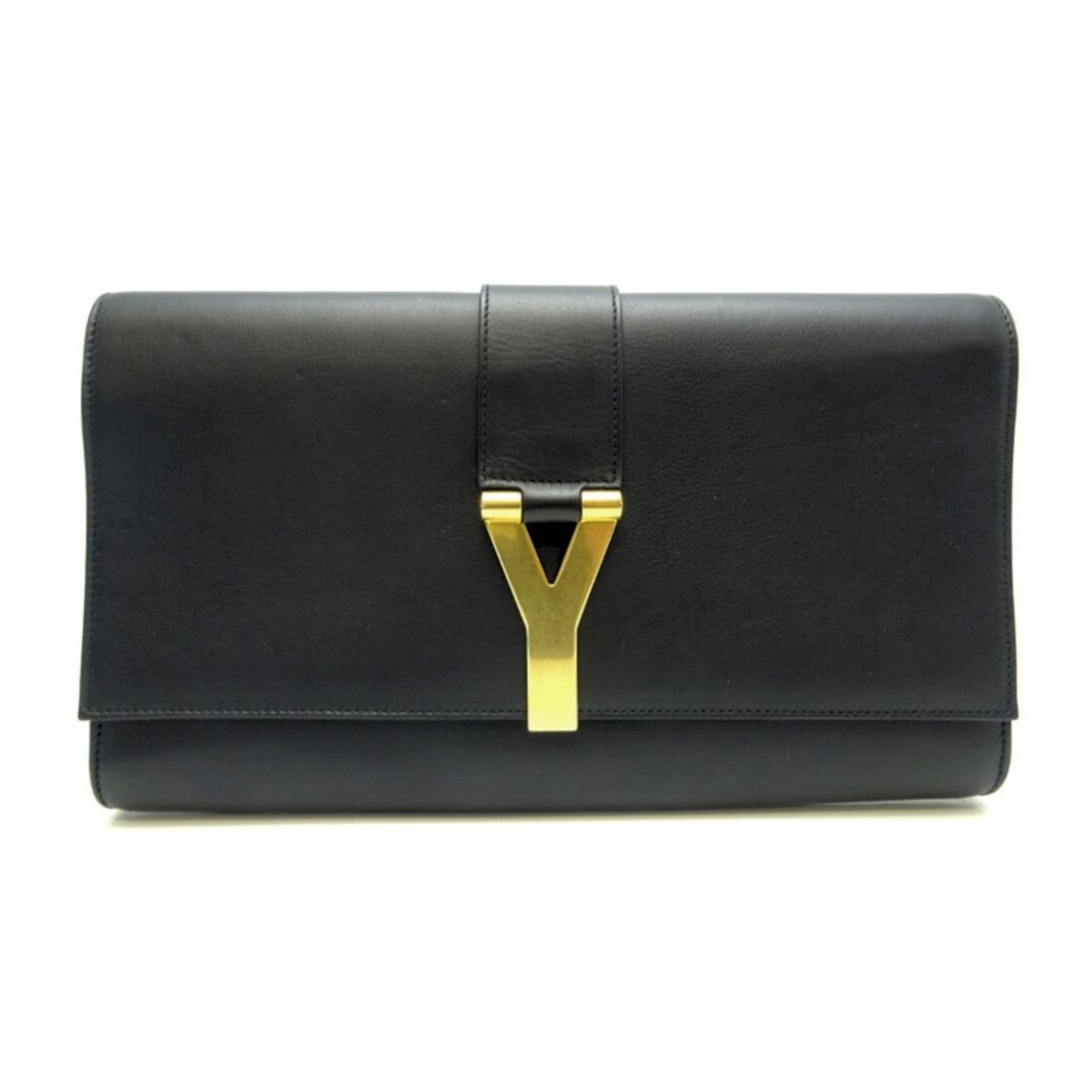 Borsa pochette Yves Saint Laurent linea Y pochette borsetta pelle nera con portaoggetti