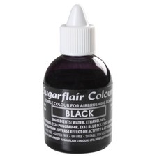 Sugarflair Airbrush Lebensmittel Farbe Schwarz 60ml Colouring Black