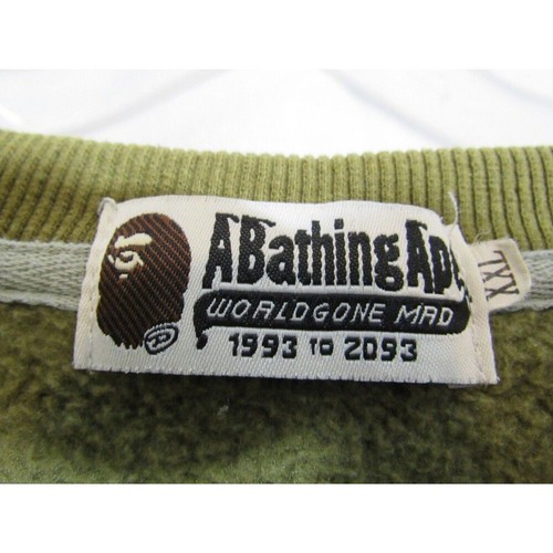 A Bathing Ape Camo Shark Graphic Front & Sleeves Sweatshirt Size XXL EUC - Picture 9 of 12