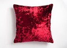 Red  Crushed Velvet Cushion Cover 17x17in Moulin Collection 
