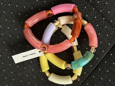 NAKAMOL Made In Thailand Set Of 3 Colorful Stack Bracelets NWT