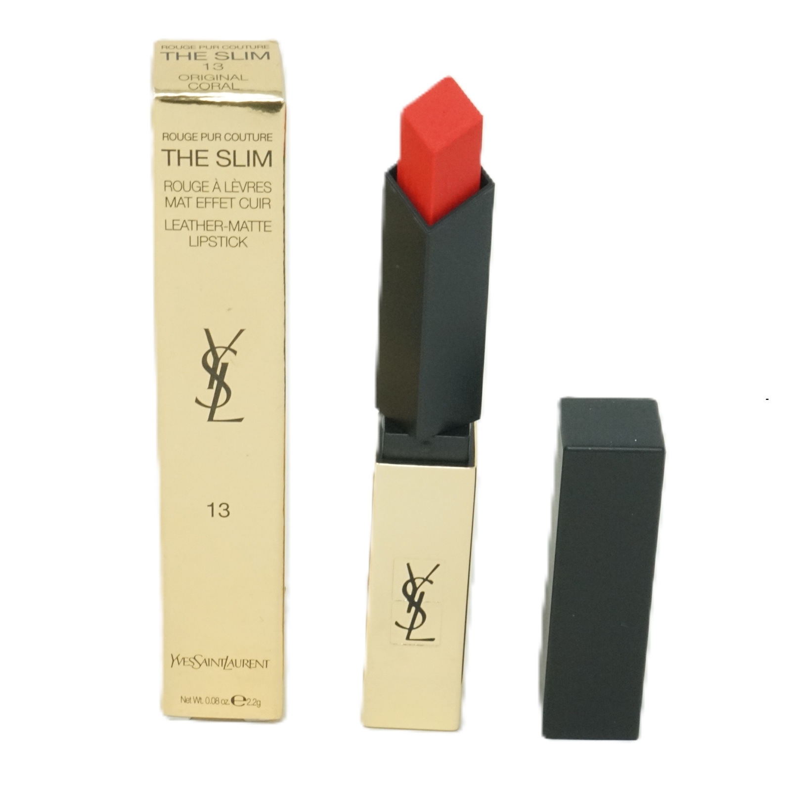 Губная помада Yves Saint Laurent The Slim original coral 13, 2,2г