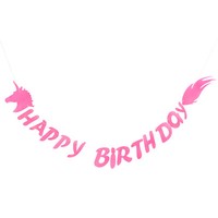 Happy Birthday Einhorn Girlande Unicorn Banner Filz Kindergeburtstag Party Deko