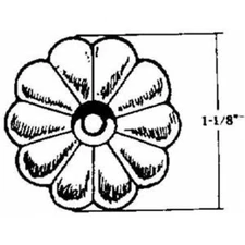 UNITED STATES HDW D-140B Us Hardware Rosette Button with Screw