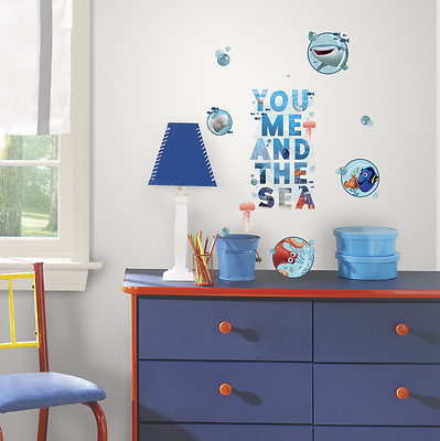 19 FINDING DORY QUOTE WALL STICKER  Disney Decals Kids Bedroom or Bathroom Decor