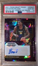 Bones Hyland 2021 Draft Picks Rookie Auto  Purple Ice Prizm /99 PSA 10