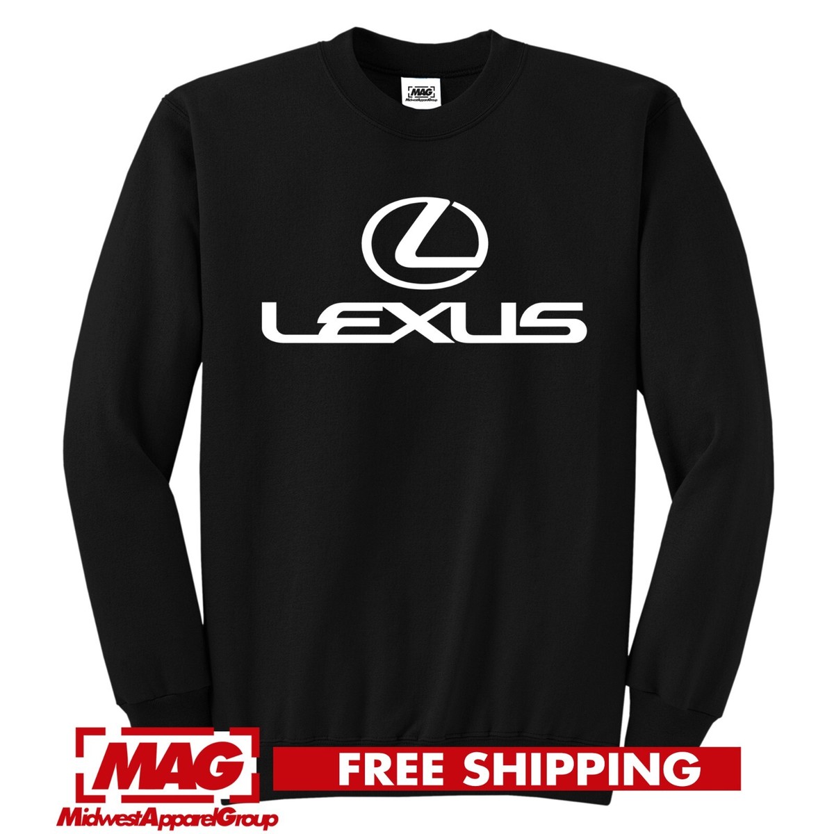 LEXUS BLACK CREWNECK Logo IS F Sport Automotive Jdm Sweatshirt
