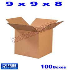 100 - 9x9x8 Cardboard Boxes 32ECT Mailing Packing Shipping Corrugated Carton