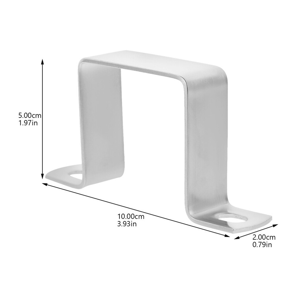 RITUIPIO 10-Pack 20mm Square Pipe Straps - 304 Stainless Steel Heavy Duty Tube Clamps For 7/9" Square Pipes