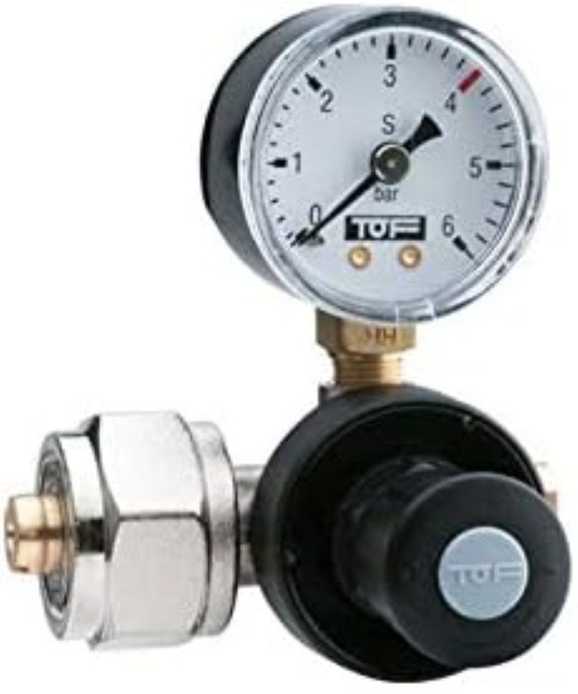 Riduttore di pressione CO2 per bottiglie riutilizzabili fino a 5,5 bar, UE con a