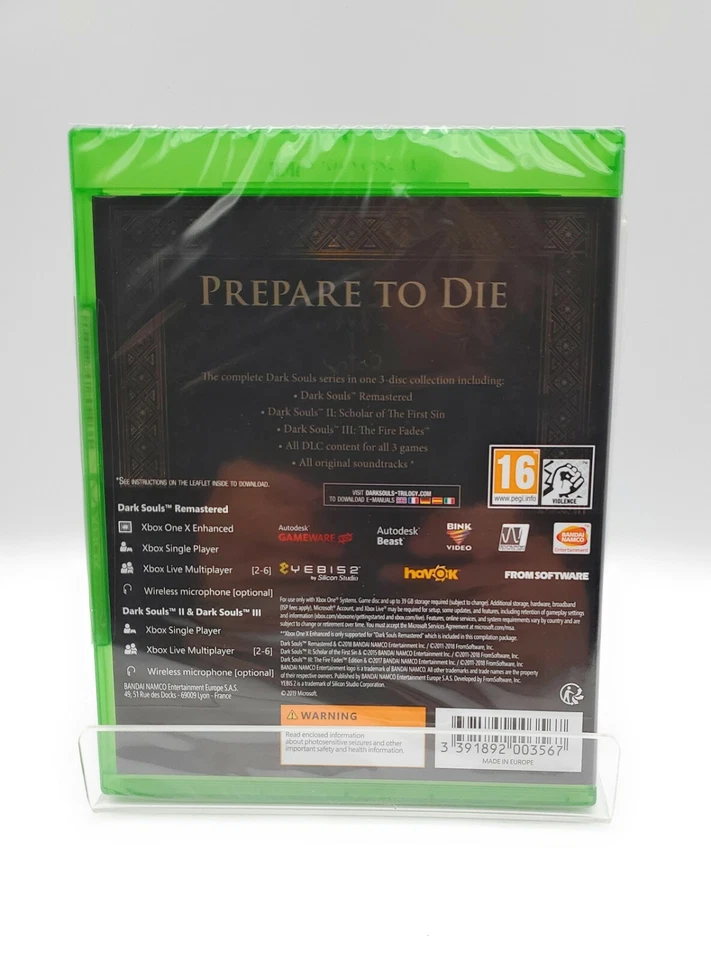 Dark Souls Trilogy Xbox One Nuevo Sellado de Fábrica Sin Región   Foto 3 de 4