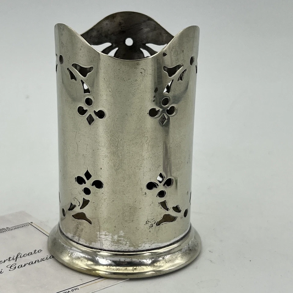 Portapenne da scrivania antico in argento sheffield silver plated EPNS anni '30 - Immagine 3 di 4