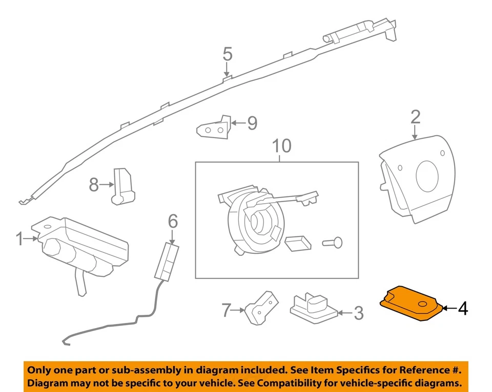 Módulo de bolsa de aire usado se adapta a: Chevrolet Traverse 2009 bolsa de aire debajo de la consola grado A Foto 3 de 4