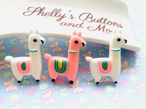 Juego de adornos Whoo's Your Llama - Costura artesanal chatarra - Botones Shelly's - Imagen 1 de 4