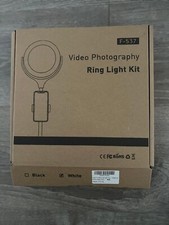 Video Photography Ring Light Kit F-537 w/ Stand - White - New in Box