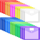 30 Pack 10 Color Plastic Envelopes Poly Envelopes, File Folders Clear Document F