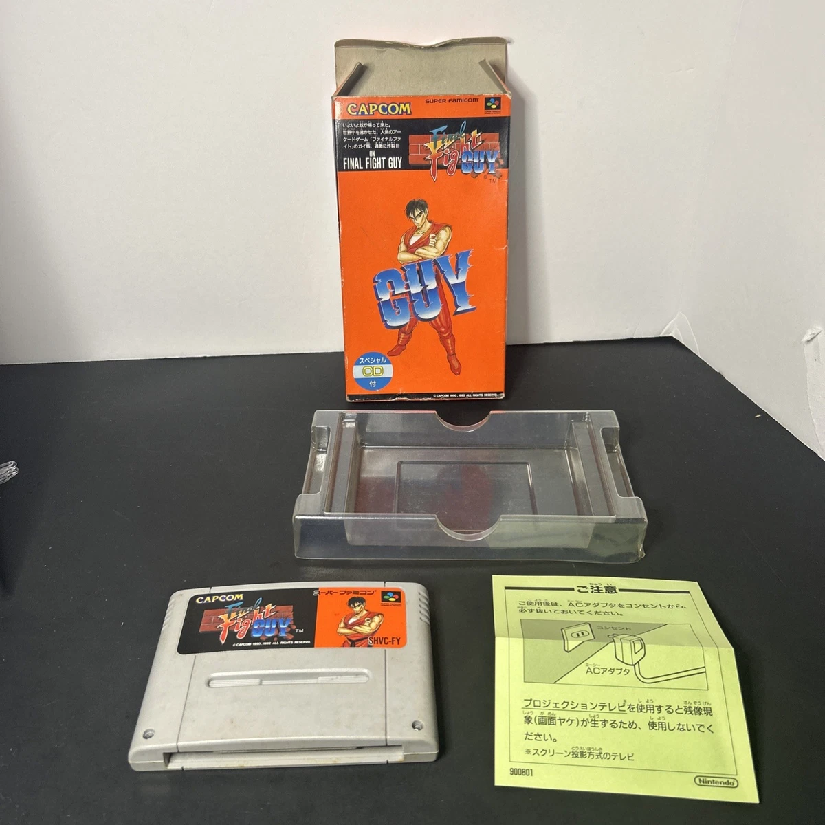 Vintage 1990 Capcom Nintendo Super Famicom SNES Final Fight Cartouche Jeu vidéo Japon Version en boîte - Canada