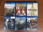 PS4 6 Game Lot Far Cry God Of war Uncharted Second Son