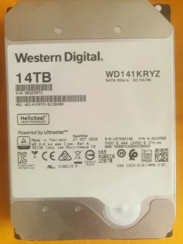 Western Digital Gold 14To  (7200RPM, 3,5", SATA III, 512Mo Cache) 