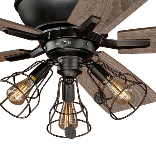 Clybourn 3-Light Ceiling Fan in Industrial Style 21 Inch Tall and 52 Inches - Picture 8 of 13
