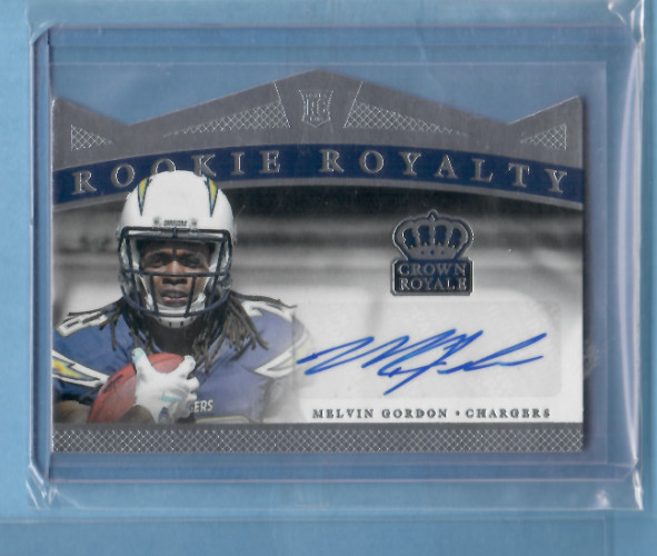 Melvin Gordon Rookie Royalty Auto /110 2015 Panini Crown Royale RC
