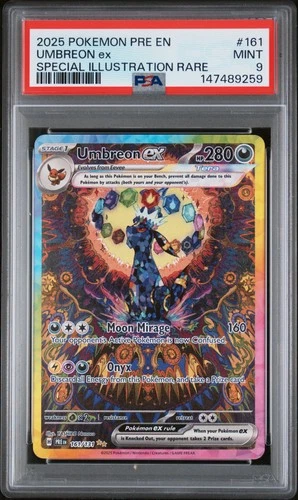 2025 POKEMON PRISMATIC EVOLUTIONS SPECIAL ILLUSTRATION RARE UMBREON EX PSA 9