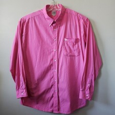 Cinch Western Shirt Men  s XL Long Sleeve Button Down Solid Pink Cotton Rodeo