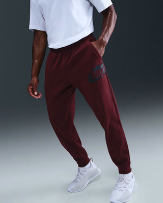 Nike Men's Therma-FIT Fleece Joggers Size S Pants Red Burgundy HV4065-619