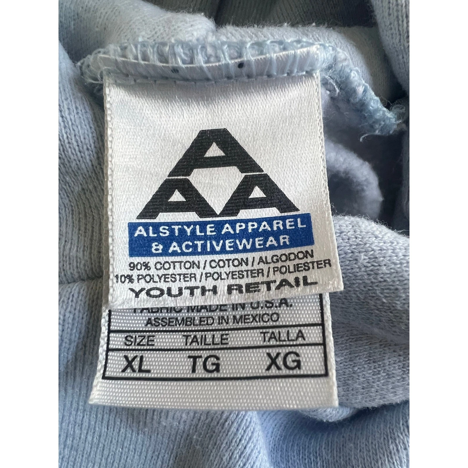 VETEMENTS Felpa con cappuccio Alstyle Apparel blu chiaro hawaiana con fiori taglia XL