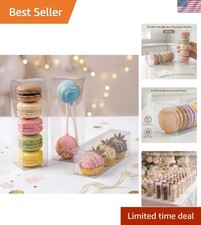 26 Clear Macaron Boxes - Elegant 2x2x6 Inch Favor Containers for All Occasions