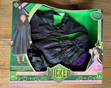 WICKED Movie Deluxe ELPHABA Defying Gravity Costume Dress Up Set Girls 4-6 Black