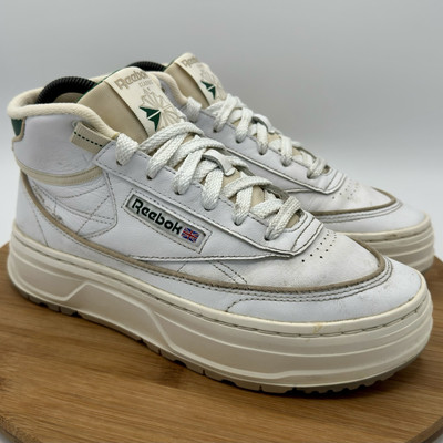 Reebok Club C Geo Mid Platform Shoes Sneakers Women's Size 7.5 Chalk GZ4936