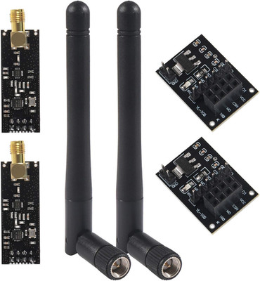 2Pcs NRF24L01+PA+LNA RF Wireless Transceiver Module with SMA Antenna 2.4G 1100M