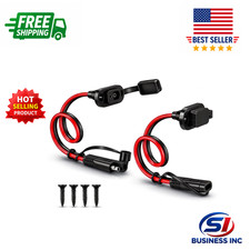 2 Pcs SAE Quick Connector Harness, 1 Ft 12AWG , Male Plug to Female Socket Cable