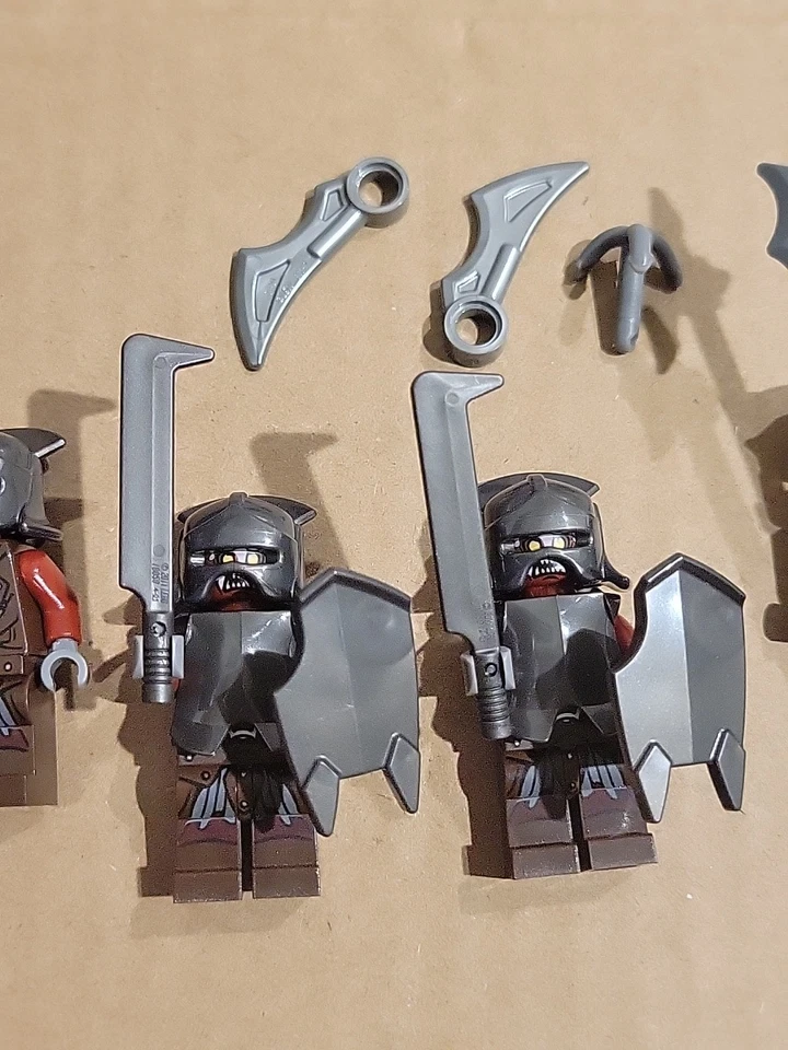 Set of Four LEGO Lord of the Rings Uruk-Hai Minifigures From Set 9471 - Image 3 of 4
