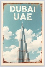 Dubai UAE Burj Khalifa Skyscraper Postcard 4x6 NEW