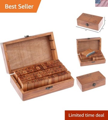 Vintage 70-Piece Alphabet & Number Stamp Set - Perfect for DIY Projects