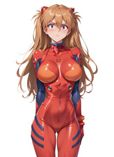 Asuka Langley Evangelion Waifu Weatherproof Anime Sticker 6" Car Decal