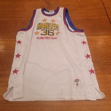 Harlem Globetrotters Meadowlark Lemon 36 Jersey XL Platinum FUBU Vintage Y2K