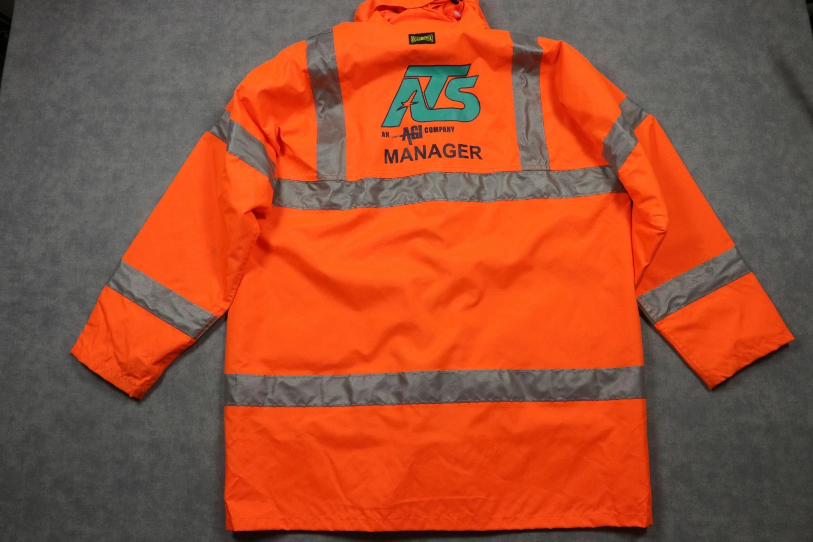 OccuNomix Coat Mens XL Orange Hi Vis Reflective Waterproof Rain Class 3 LUX-TJFS - product detail image 6