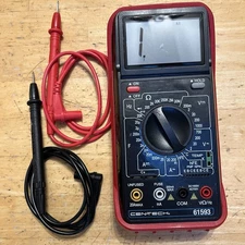 Cen-Tech 11 Functional Digital Multimeter Tested Working 61593 with Battery