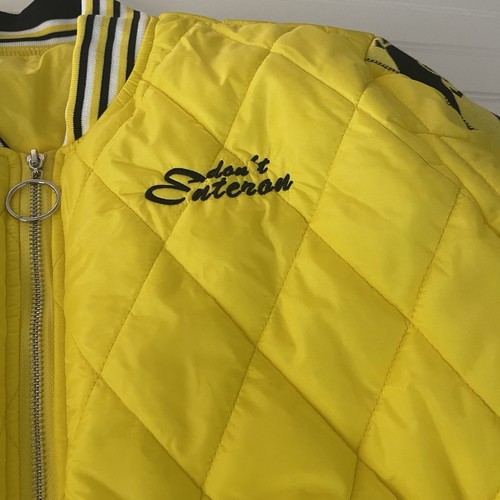 unbranded Puffer Jacket XXL Women’s Yellow Lightweight Full Zip "Enter- don't" - Picture 5 of 18