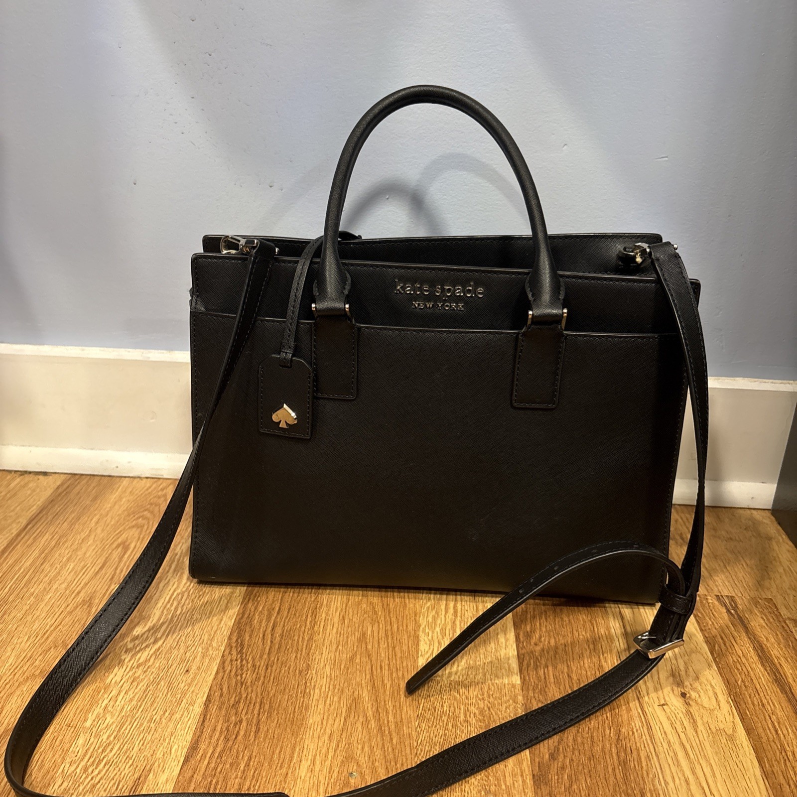 Kate Spade Madison Saffiano Leather Medium Satchel Black