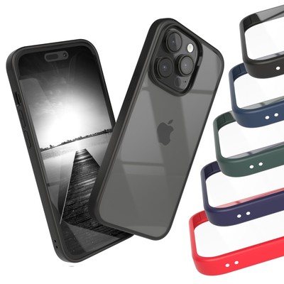 EAZY CASE für Apple iPhone 14 Pro Bumper Cover transparent Hülle Rand Schutz TPU