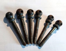 LOT OF 6 WROUGHT IRON DRAWER SCREWS FOR CABINET BED LENGTH 8 CM