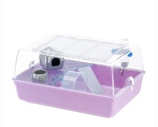 Ferplast MINI DUNA HAMSTER Compact Hamster Cage - Ventilated Multi-Level Lilac