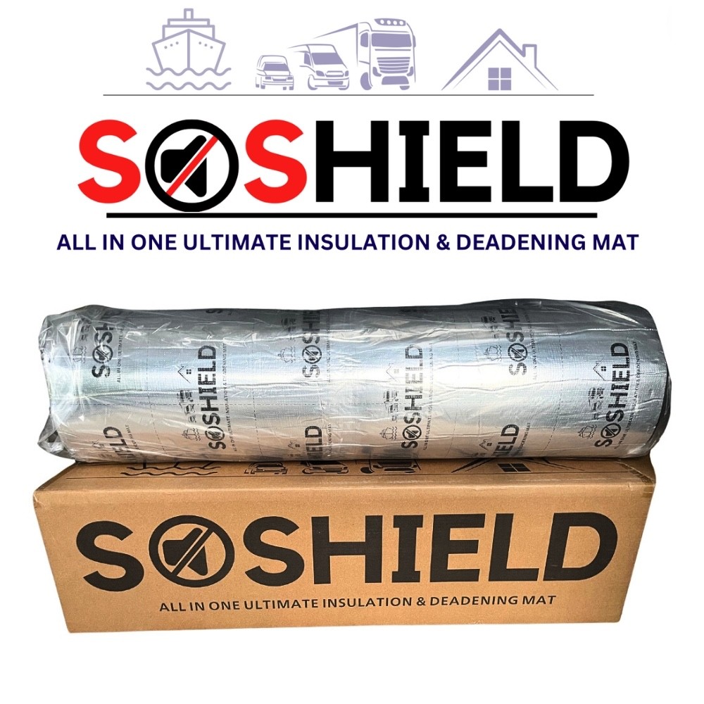 Camper Van & Boat Insulation 10mm SOSHIELD Soundproofing Foam Road Deadening, 5m