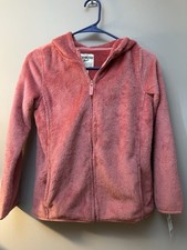 OshKosh B  gosh Girls Coral Pink Fuzzy Zip Hoodie Jacket Cozy Soft NWT Size 12