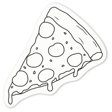 Aufkleber Sticker "Pepperoni Pizzascheibe" (DW052225)